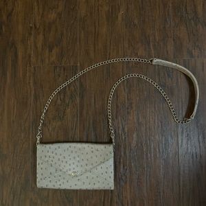 Rebecca Minkoff Ostrich Leather Wallet on a Chain